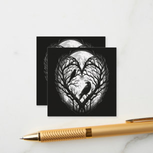 Raven Crow Heart Tree  Enclosure Card
