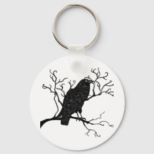 Raven Design Keychain