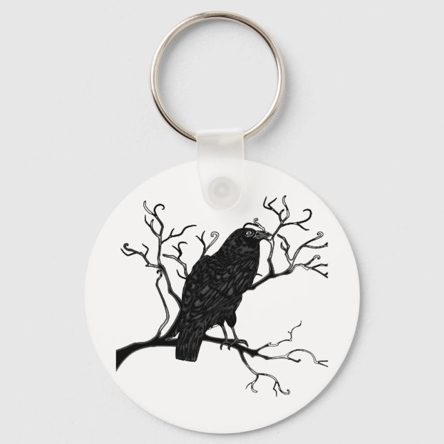 Raven Design Keychain (Front)
