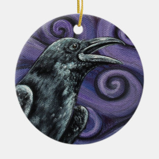 Raven et ornement de remous de pourpre