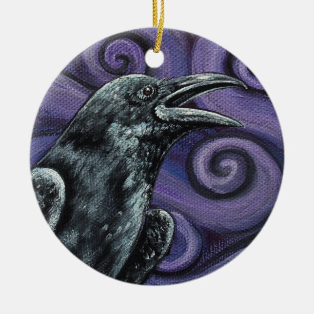 Raven et ornement de remous de pourpre (Devant)