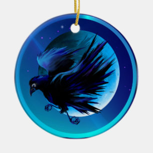 Raven et ornements de lune