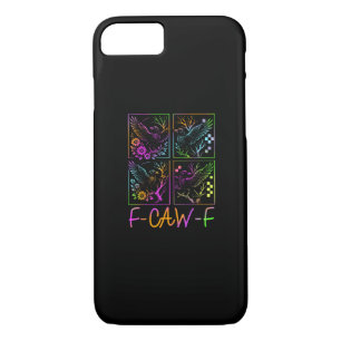 Raven F-Caw-F Colorful Neon Goth Bird Funny  Case-Mate iPhone Case