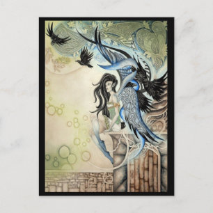 Raven Faery Postcard