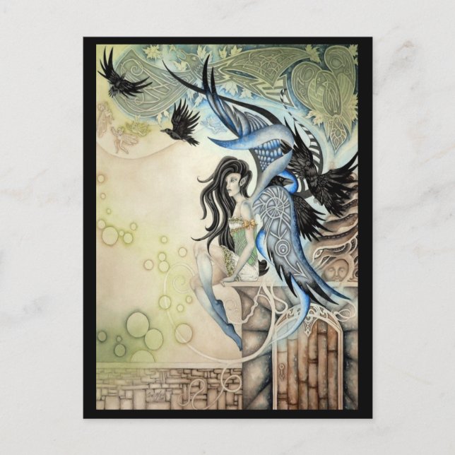Raven Faery Postcard (Front)