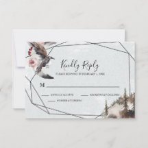 Raven, Forest, and Crescent Moon RSVP