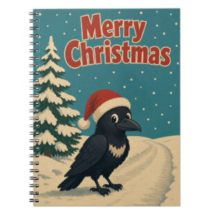Raven Frozen Lane Animal Christmas Notebook