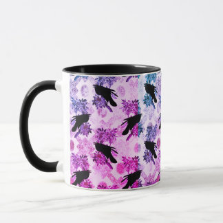 Raven Full Moon All Over Pattern Coffee Mug