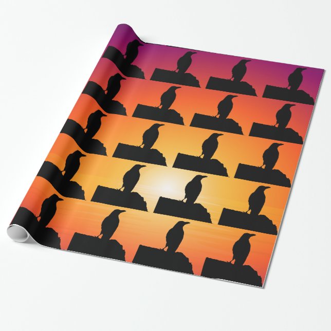 Raven Gift Wrapping Paper (Unrolled)