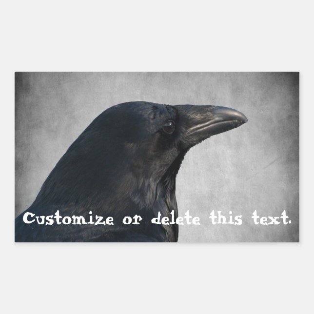Raven Glamour Shot; Customizable Sticker (Front)