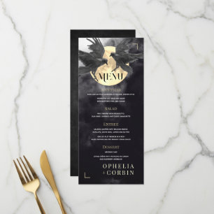 Raven & Golden Moon Gothic Wedding Menu