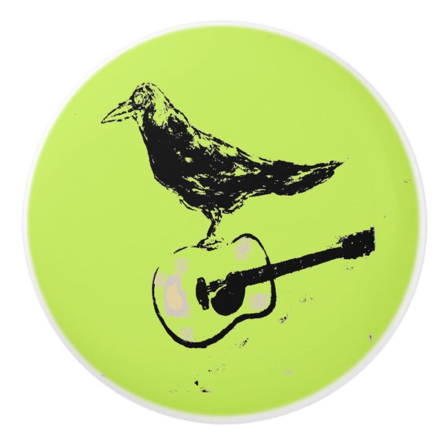 raven guitar song ceramic knob (Front)