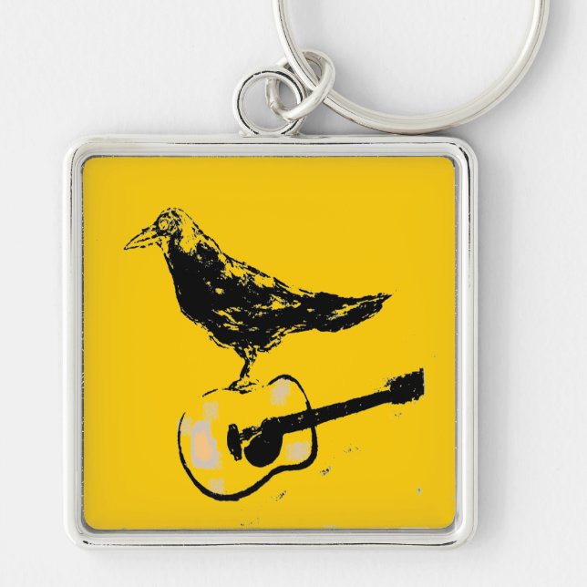 raven guitar song(guitar colour) keychain (Front)