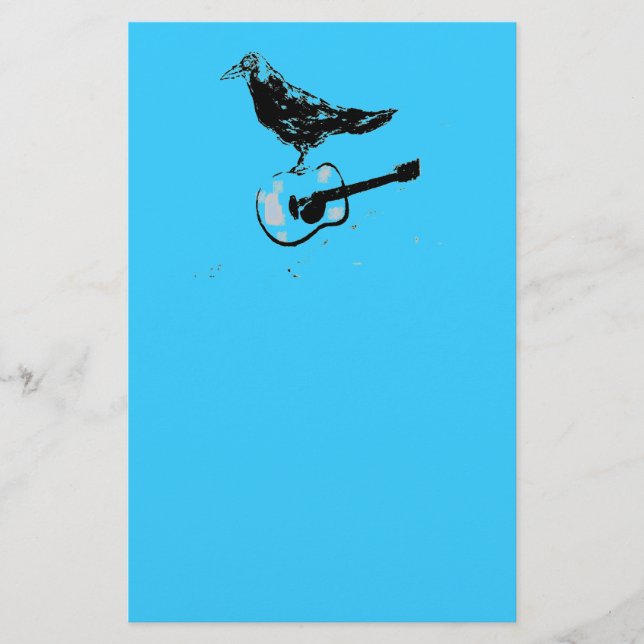 raven guitar song stationery (Front)