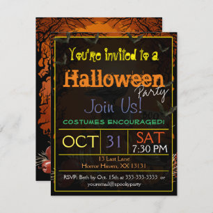 Raven Halloween Party Invitation