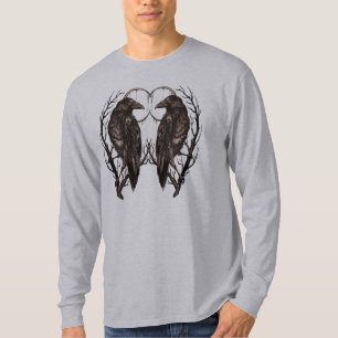 Raven in Dead Tree - Dark Gothic Art T-Shirt
