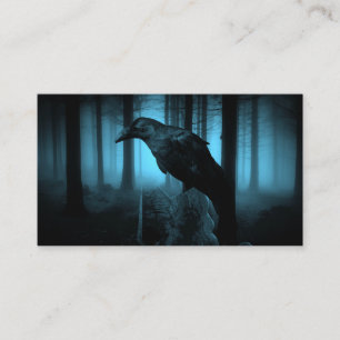 Raven in Forest Business Card