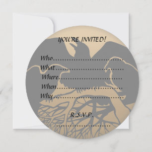 Raven Invitations Personalized Native Art Card