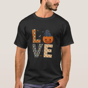 Raven Lovers Boys Girls Kids Funny Halloween Costu T-Shirt