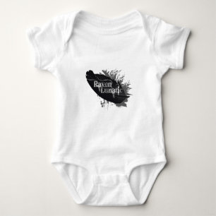 Raven Lunatic Fun Quote for Bird Lovers Feather Baby Bodysuit