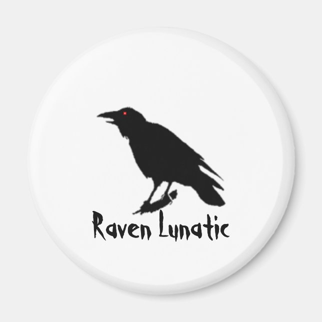Raven Lunatic Magnet (Front)