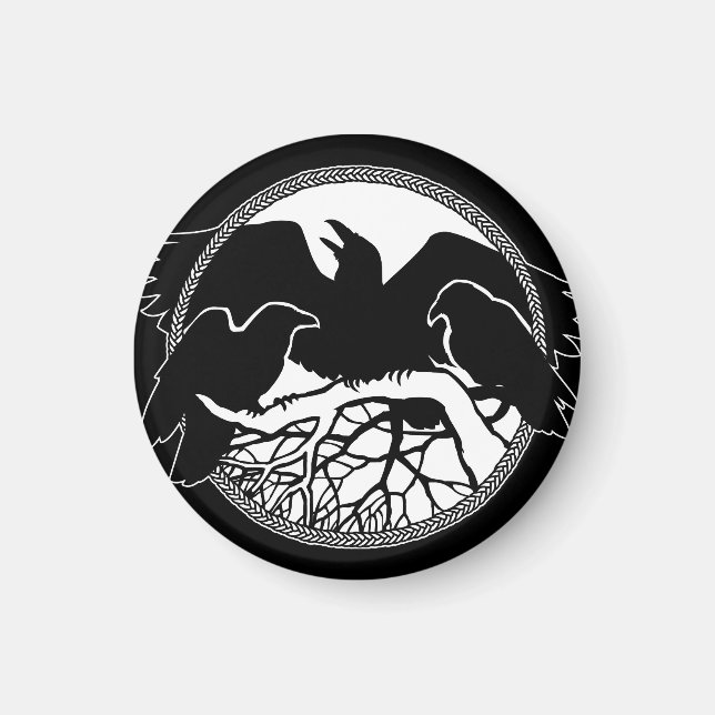 Raven Magnet Raven Art Amérindien Frigo Cadeaux Ma (Devant)
