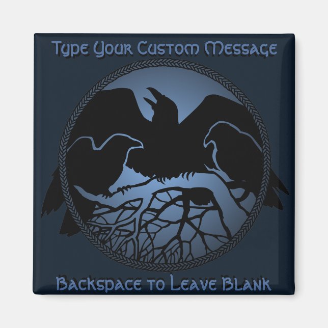 Raven Magnet Raven Personnalisé Fridge Magnet Cade (Devant)