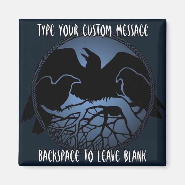 Raven Magnets RavenPersonalized Fridge Magnet Gift (Front)