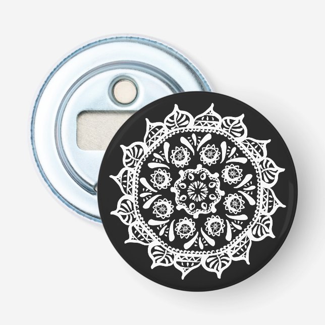 Raven Mandala Bottle Opener (Front)
