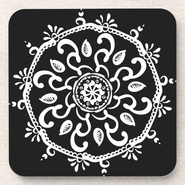 Raven Mandala Coaster (Front)