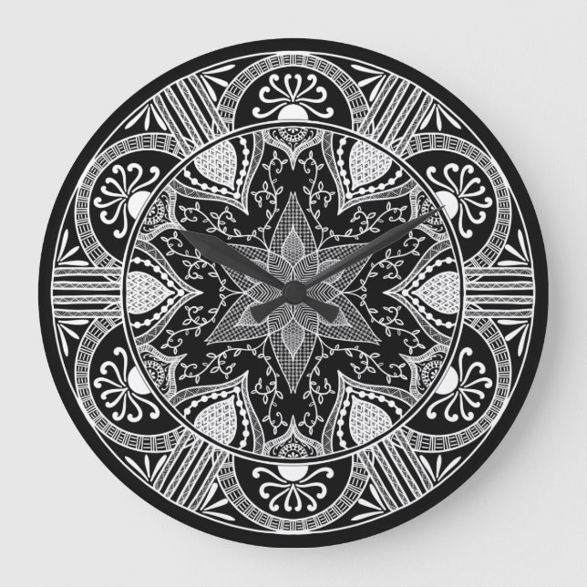 Raven Mandala Large Clock (Front)