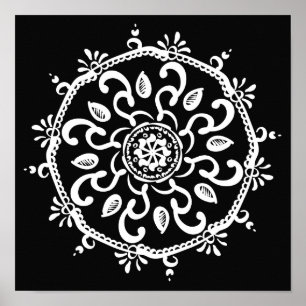 Raven Mandala Poster