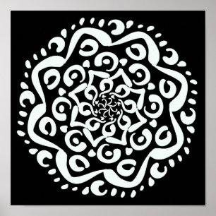 Raven Mandala Poster