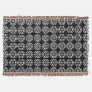 Raven Mandala Throw Blanket