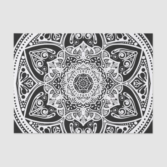 Raven Mandala Tissue Paper (Front)