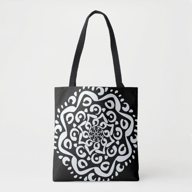 Raven Mandala Tote Bag (Front)