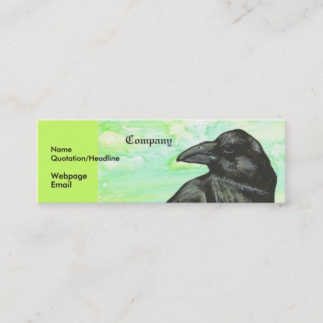 Raven Mini Business Card (Front)