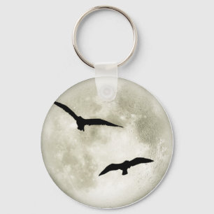 Raven Moon Keychain
