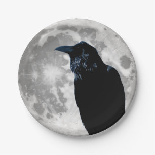 Raven Moon Melamine Plate