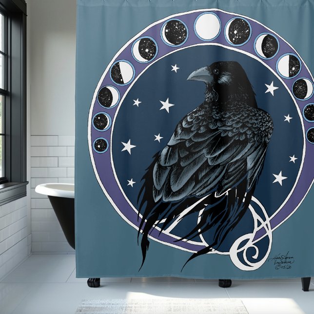 Raven Moon Phases Stars Blue (Creator Uploaded)