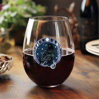 Raven Moon Phases Stars Blue