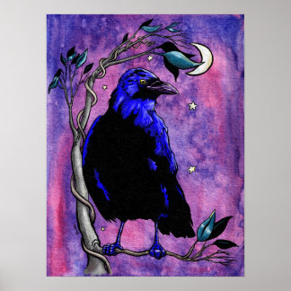 Raven Moon Poster