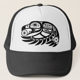Raven Native American Design Trucker Hat