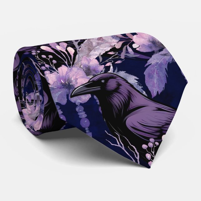 Raven Neck Tie (Rolled)