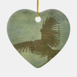 Raven of Poe's Poetry Ceramic Ornament