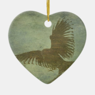 Raven of Poe's Poetry Ceramic Ornament