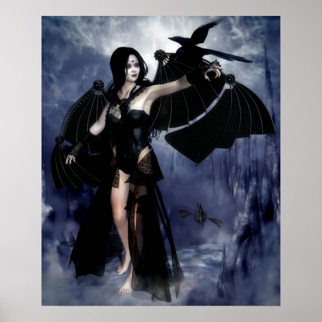Raven of the Night Poster/Canvas Print (Front)