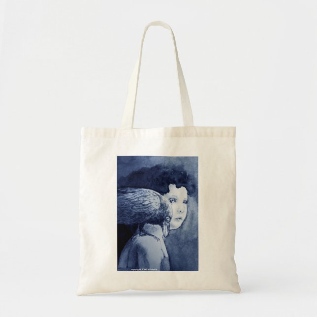 Raven On My Shoulder Tote Bag (Front)