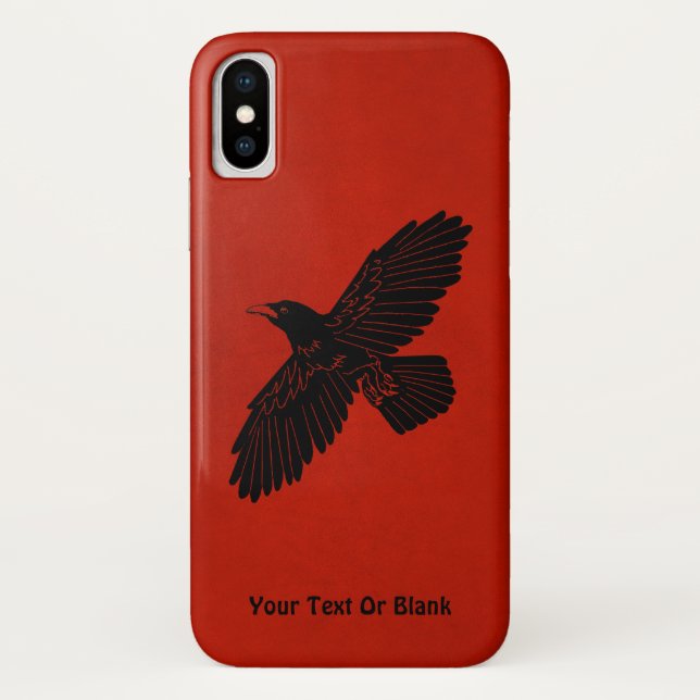 Raven On Red Case-Mate iPhone Case (Back)