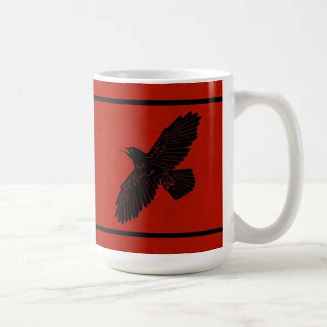 Raven On Red Coffee Mug (Right)
